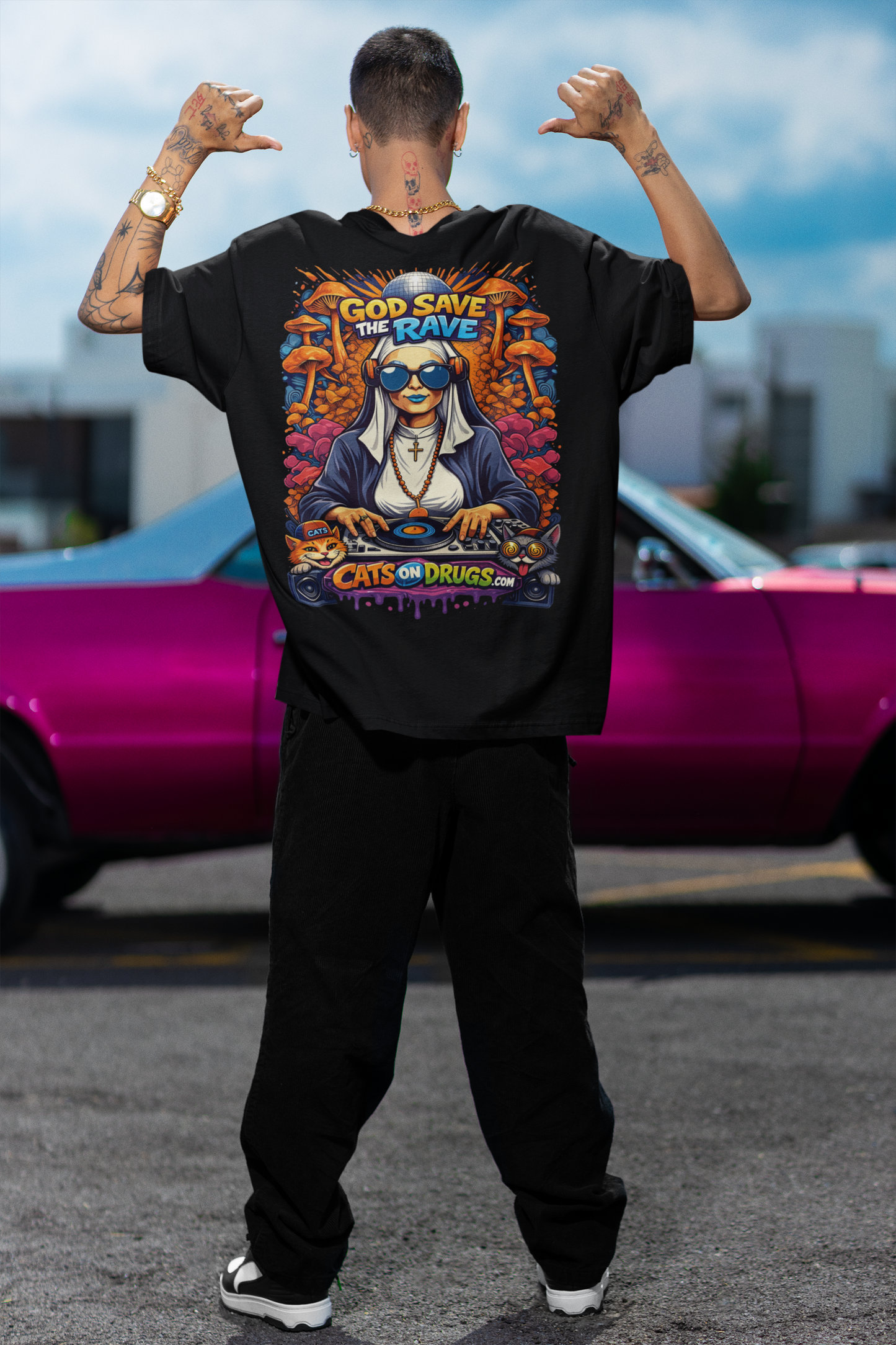 Psychedelic T-Shirt | Techno Nun