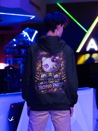 Festival Hoodie | Mr DJ, Techno Party Cat