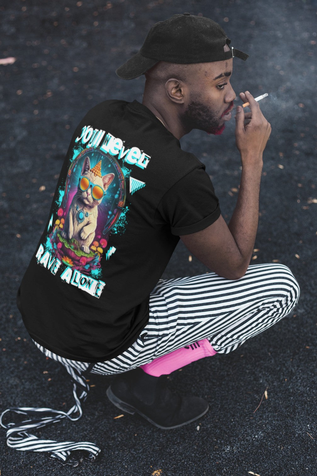 Rave Alone Cat | Rave T-Shirt