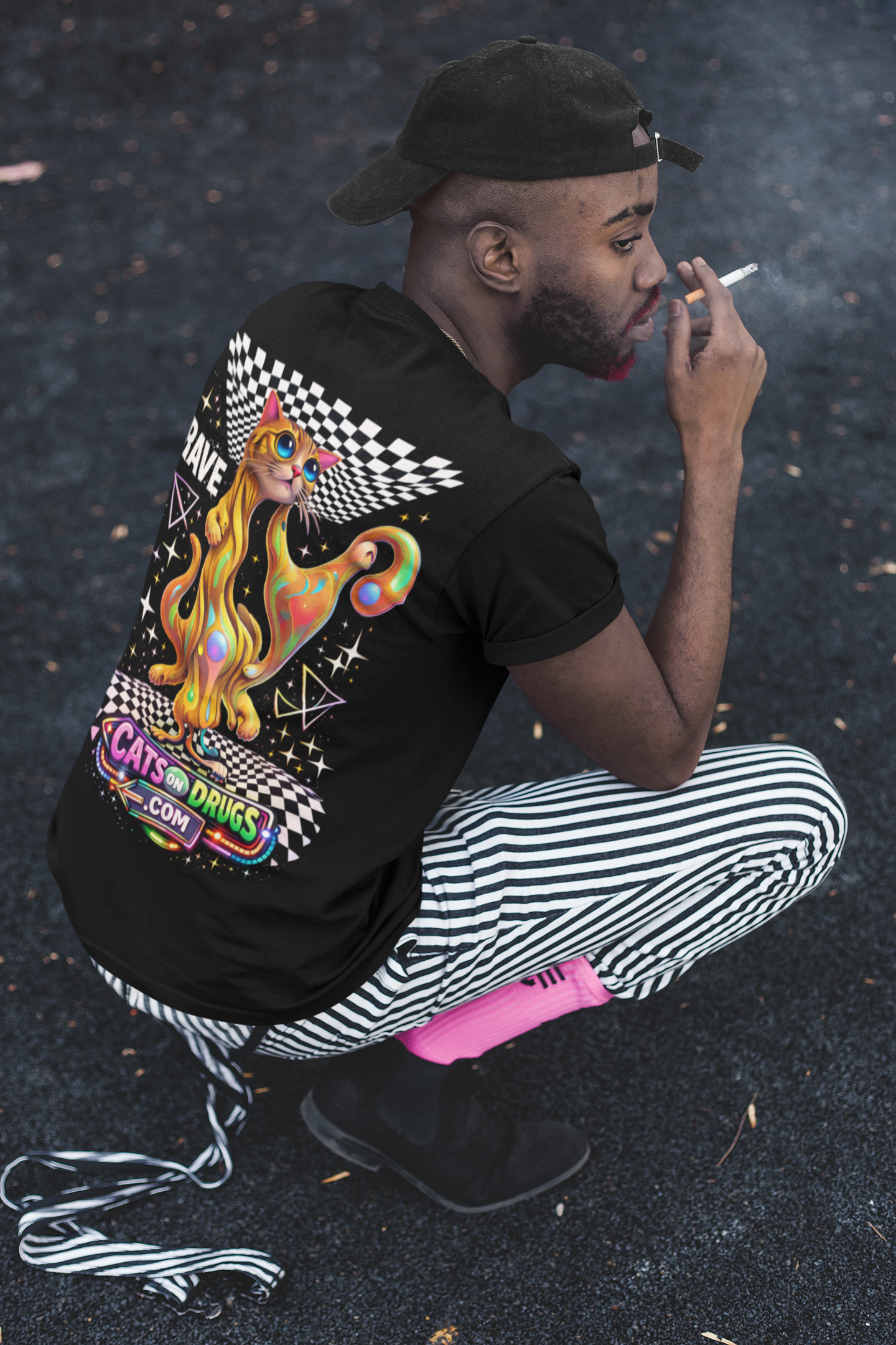 Fractal Rave Cat | Rave T-Shirt