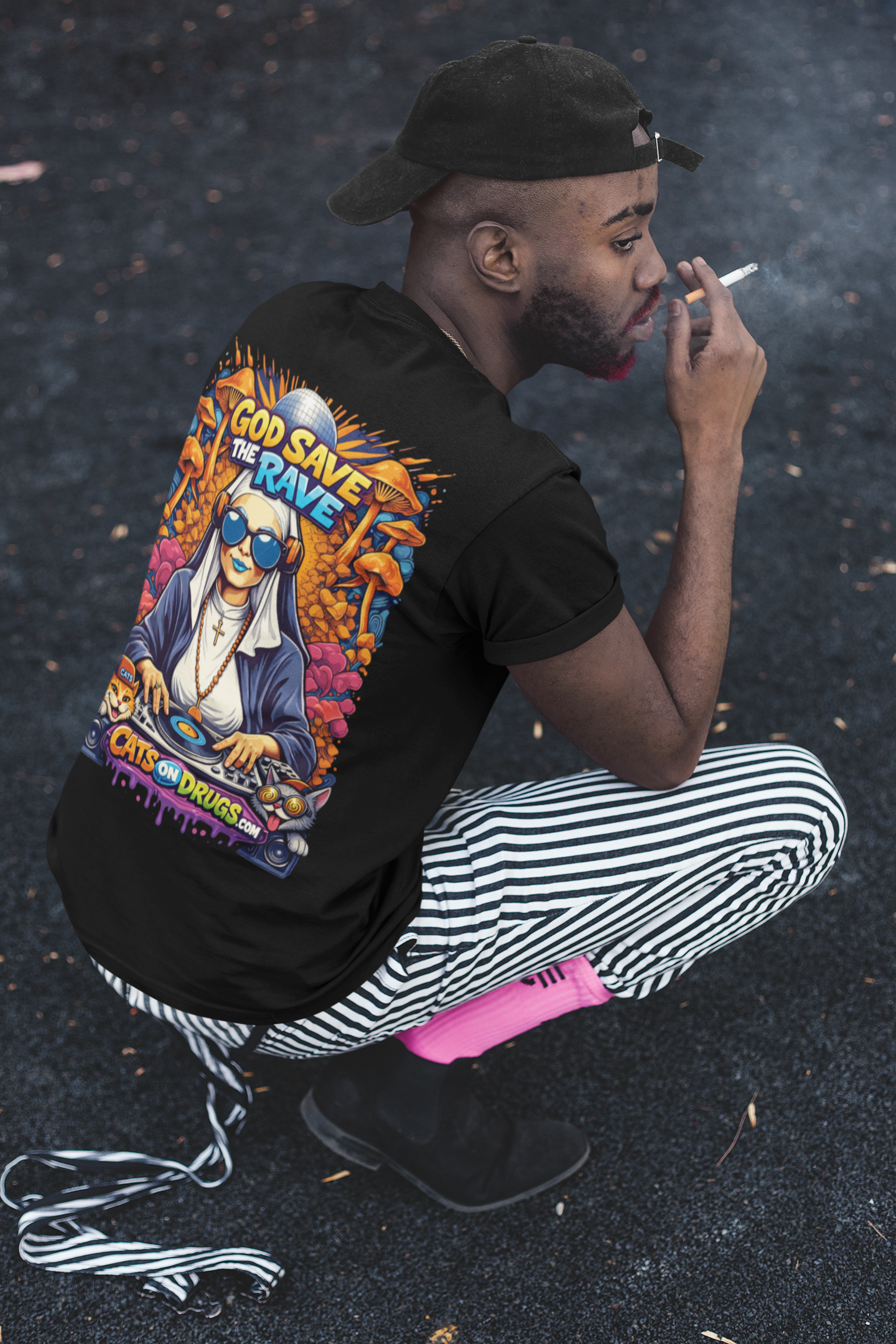 Psychedelic T-Shirt | Techno Nun