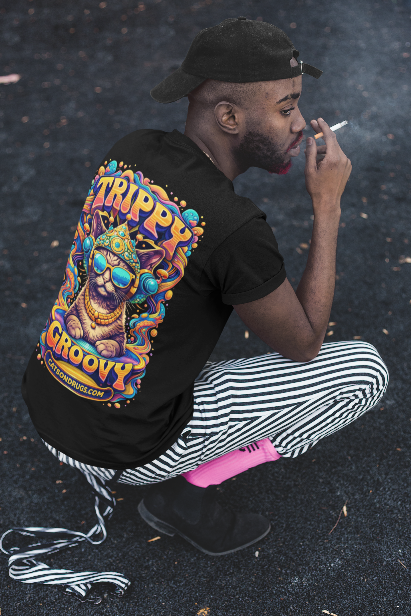 Psychedelic T-Shirt | Trippy & Groovy Cat