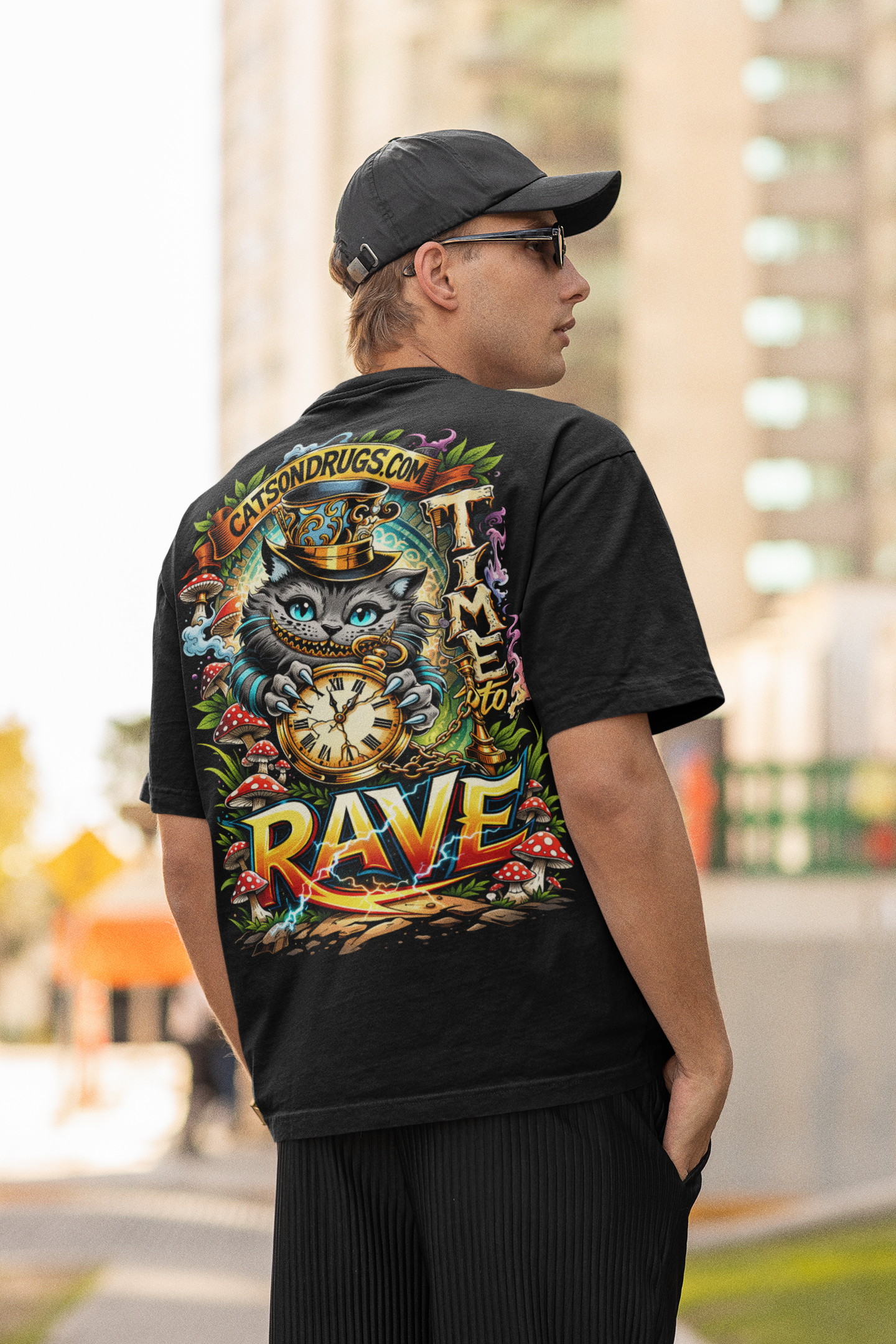 EDM T-Shirt | Time to Rave Cat