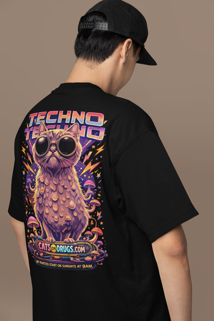 Techno T-Shirt | Sunday Techno Cat
