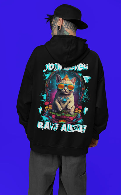 Rave Alone Cat | Sudadera Festival