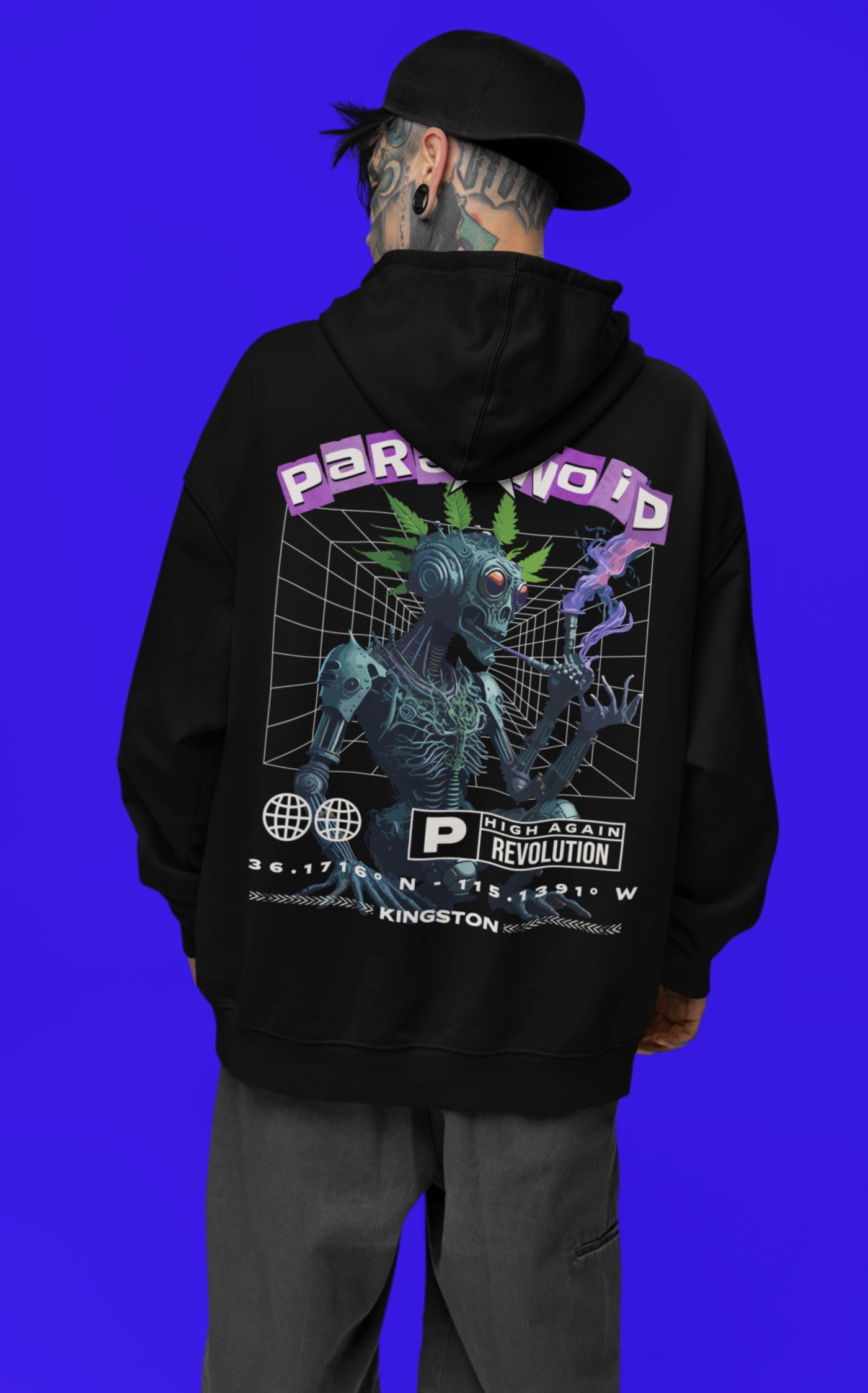 Acid Hoodie | Paranoid Robot Cat