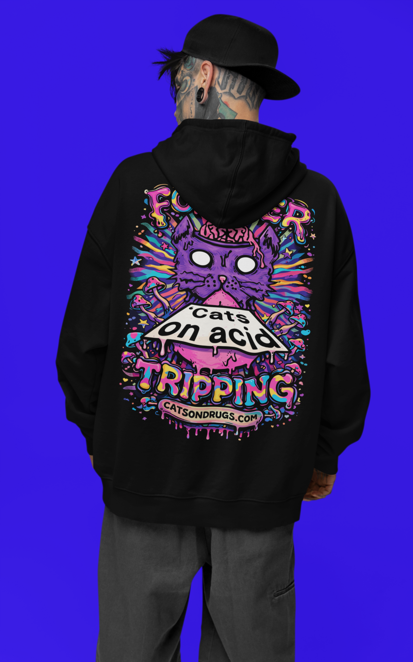 Acid Hoodie | Psychedelic Acid Cat