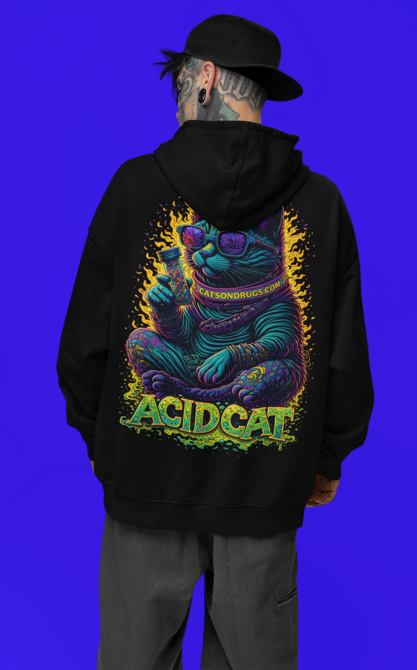 Acid Hoodie | Psychedelic Acid Cat