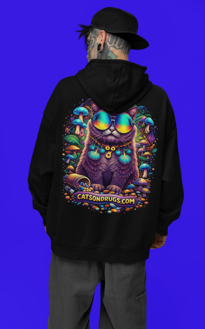 Trance Hoodie | Diamond Trippy Cat