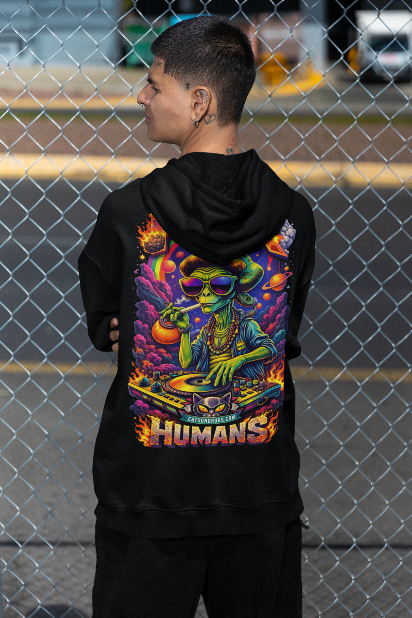 Trippy Hoodie | Techno Alien