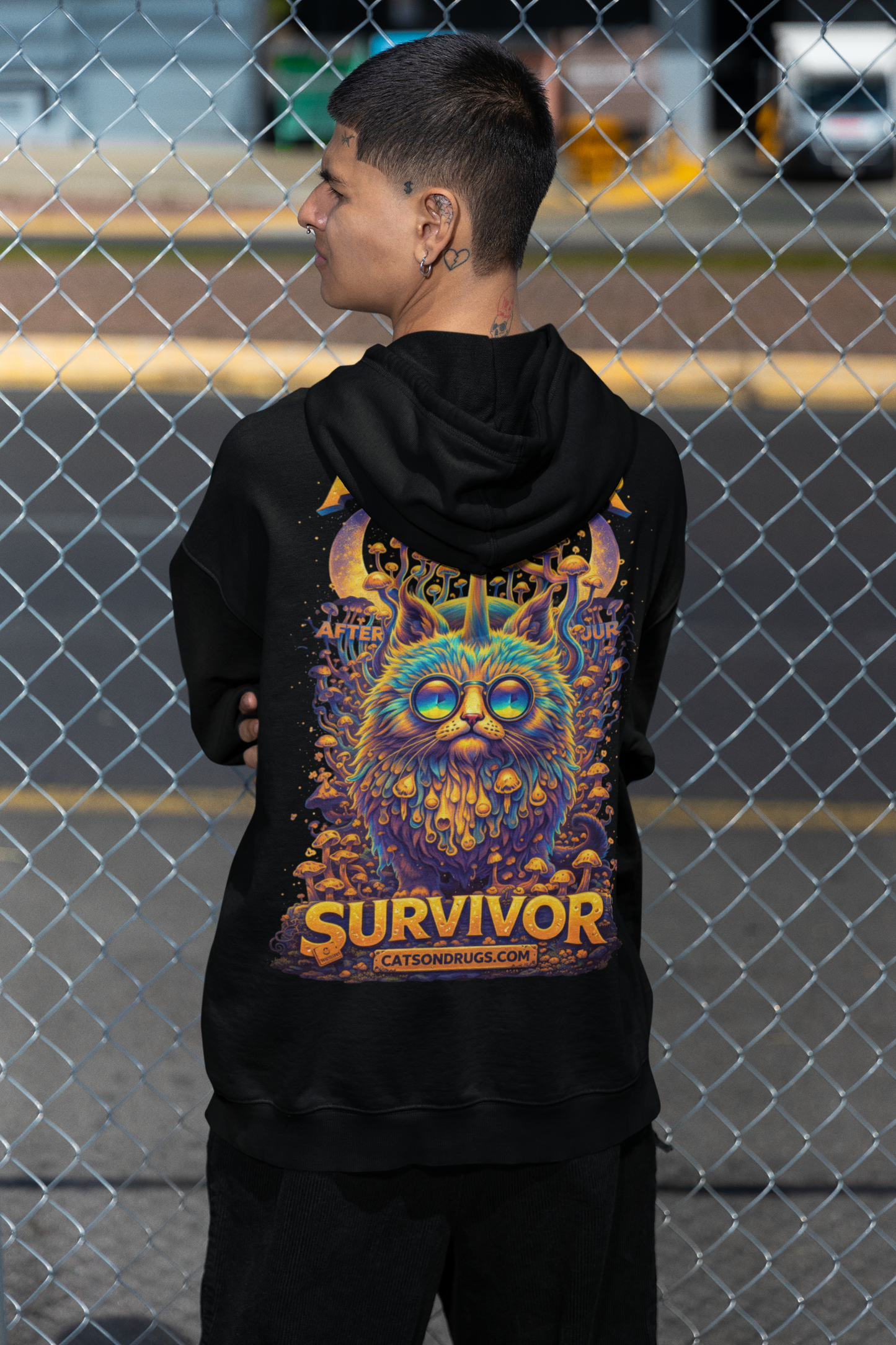 Afterhour Techno Cat | Rave Hoodie