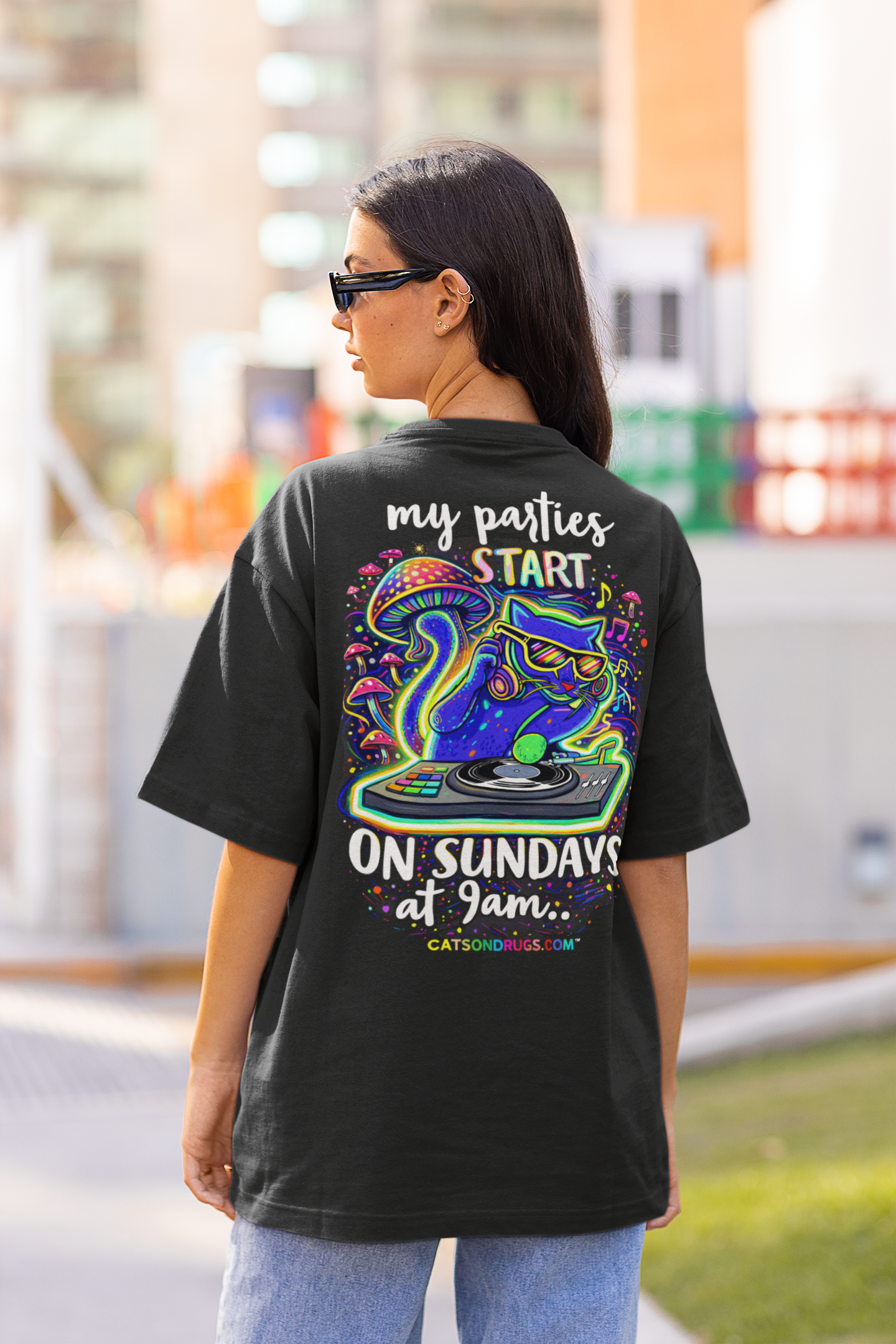 Techno T-Shirt | Sunday Techno Cat