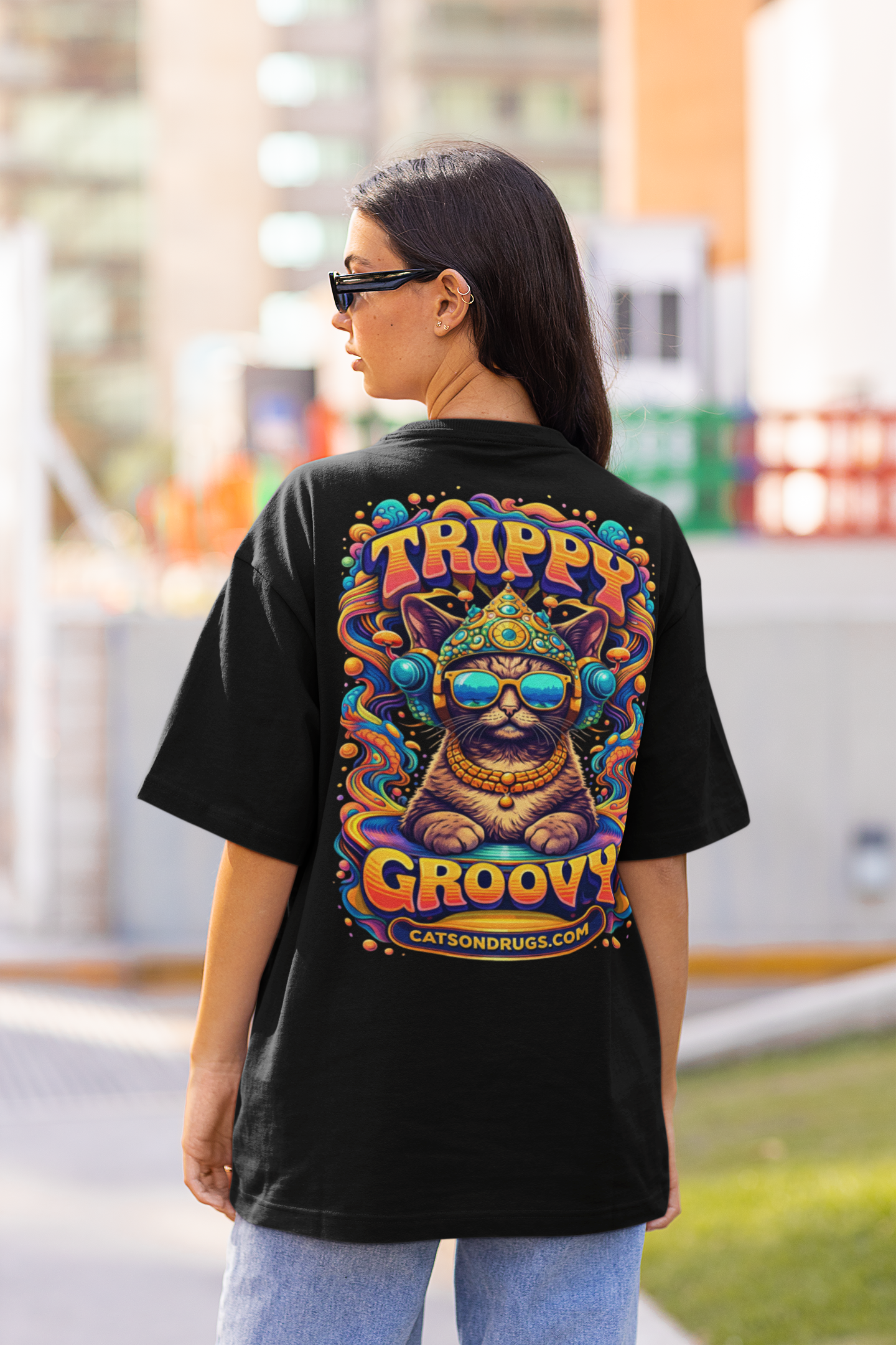 Psychedelic T-Shirt | Trippy & Groovy Cat