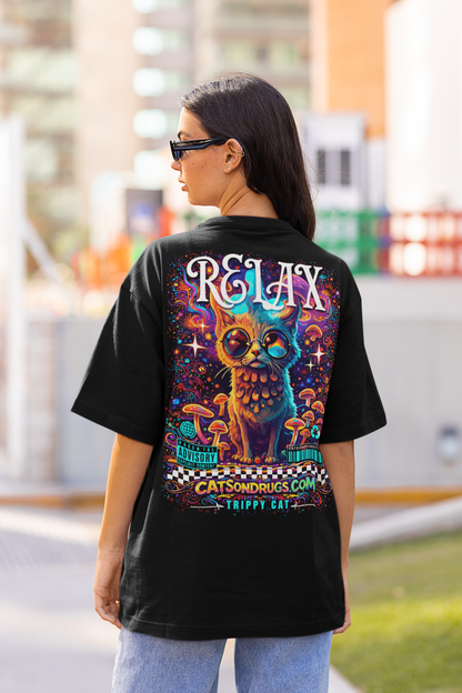 Psychedelic T-Shirt | Relax Trippy Cat
