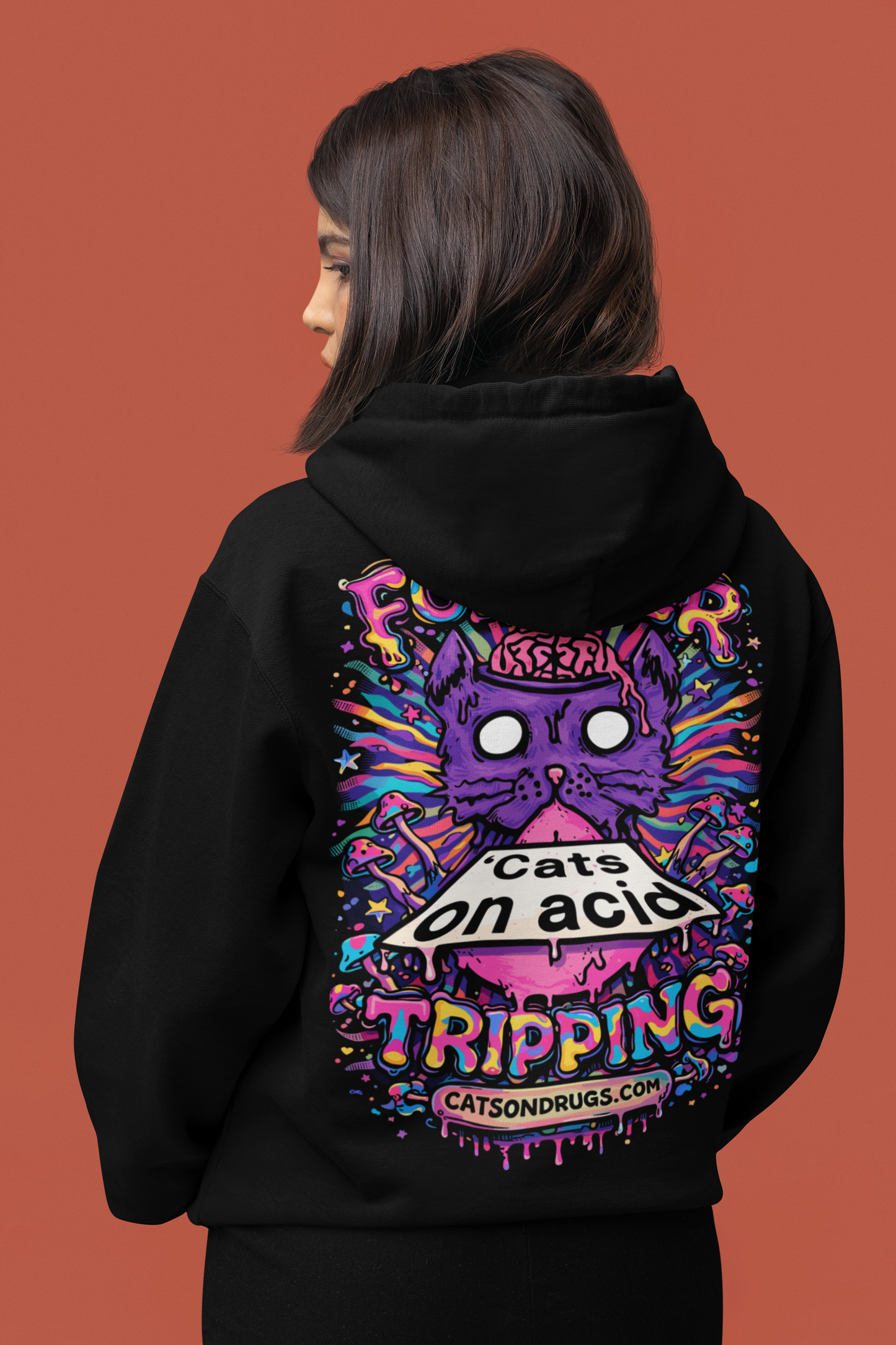 Acid Hoodie | Psychedelic Acid Cat