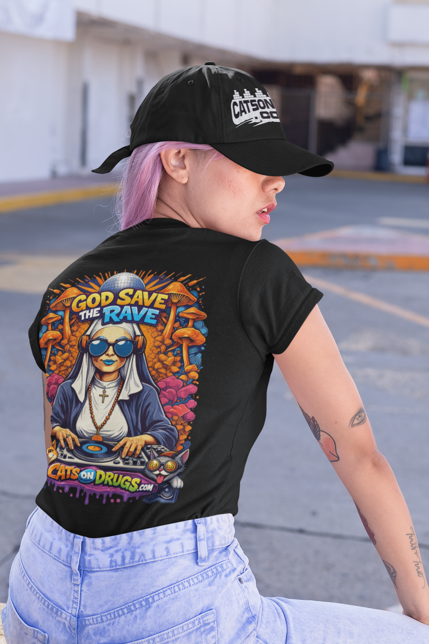 Psychedelic T-Shirt | Techno Nun