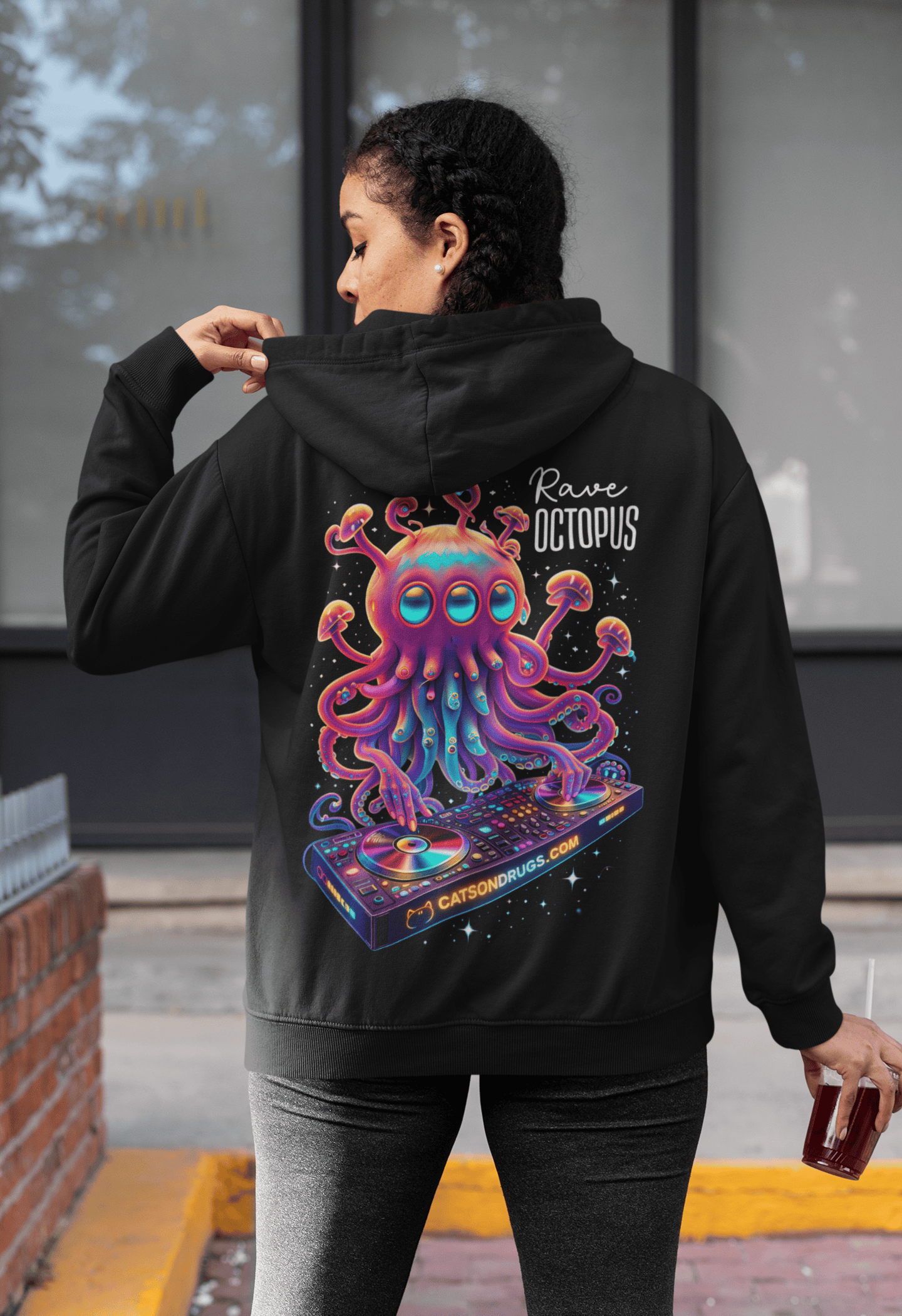 Trippy Hoodie | Rave Octopus