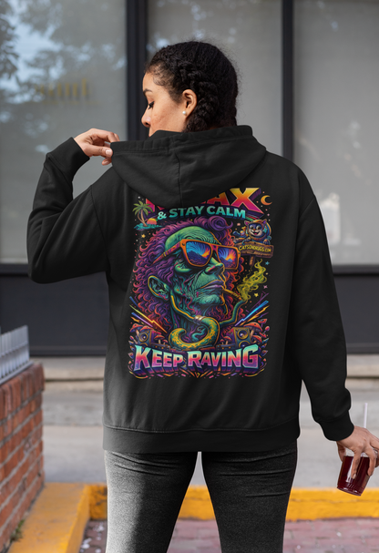 Techno Hoodie | Stay Calm & Keep Raving
