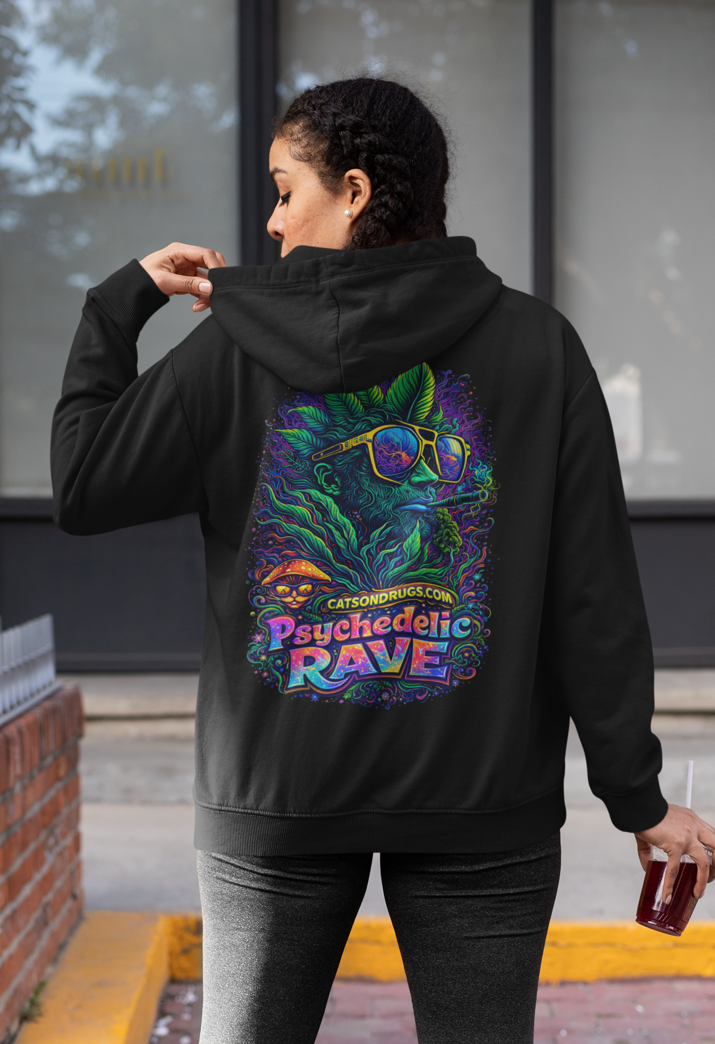 Trippy Hoodie | Psychedelic Rave Organism