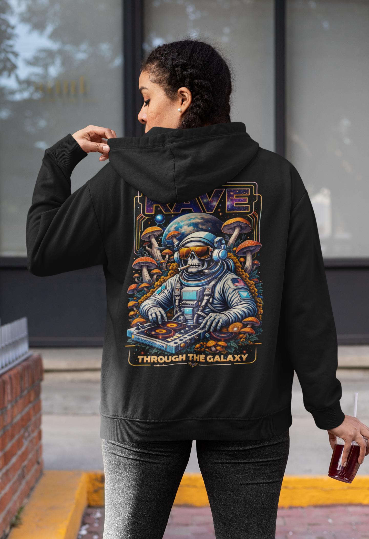 Trippy Hoodie | Psychedelic DJ Astronaut