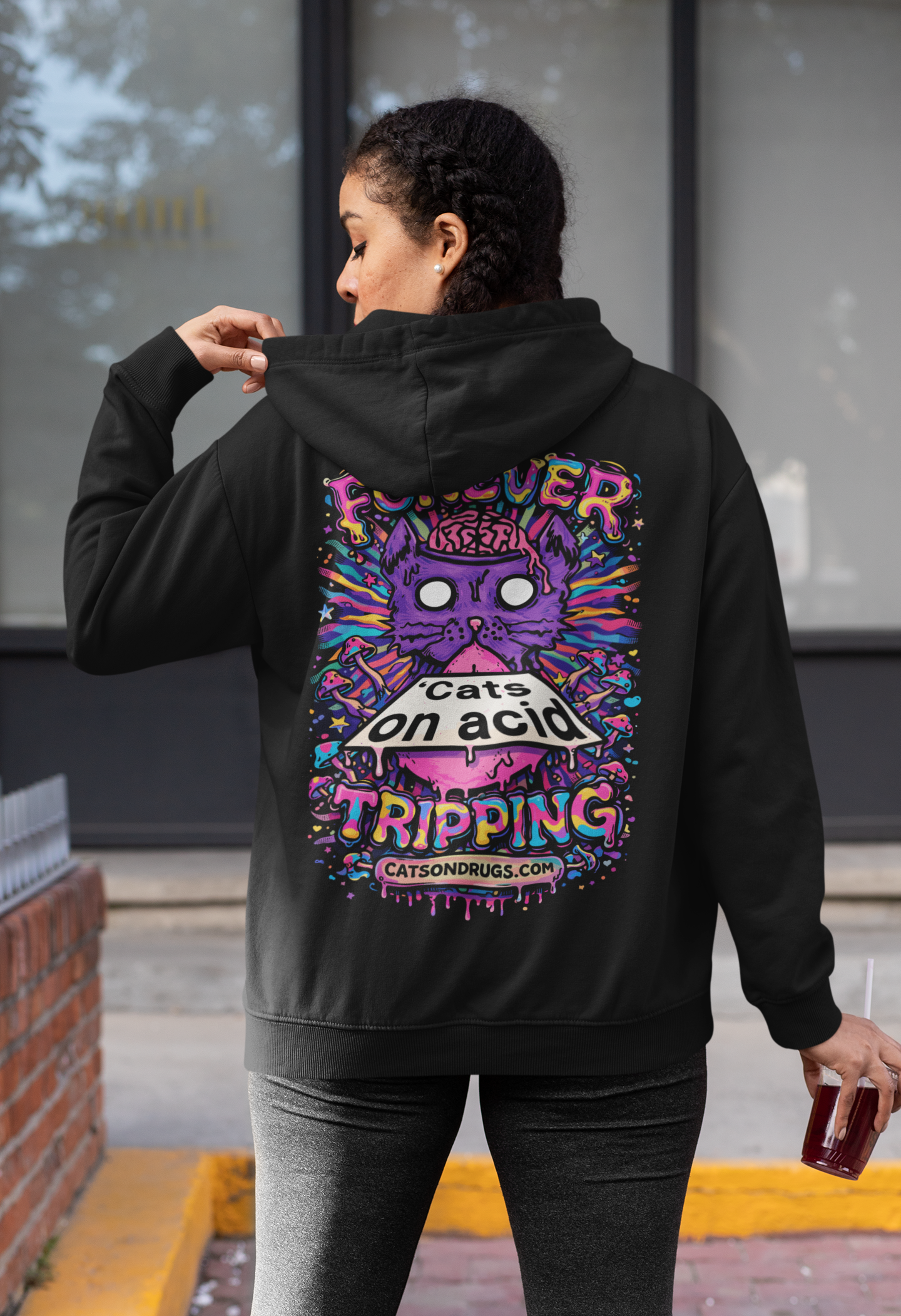 Acid Hoodie | Psychedelic Acid Cat
