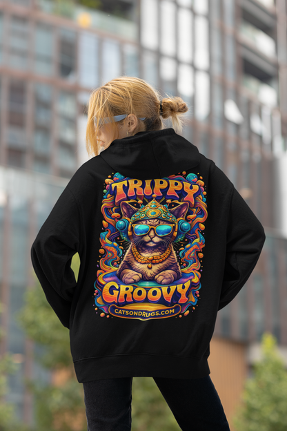 Psychedelic Hoodie | Trippy & Groovy Cat