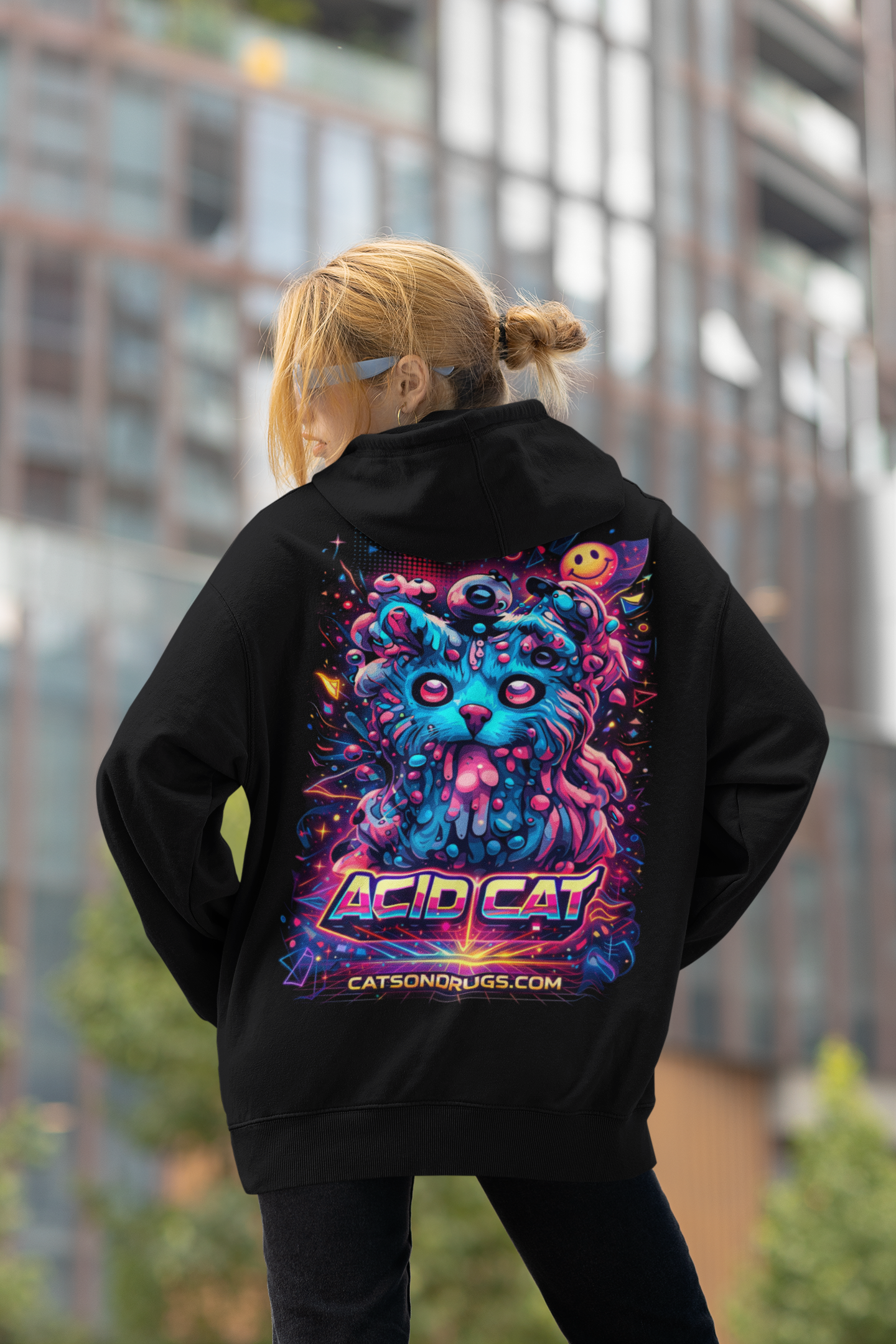 Acid Hoodie | Psychedelic Acid Cat