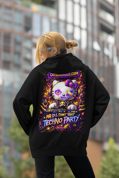 Festival Hoodie | Mr DJ, Techno Party Cat