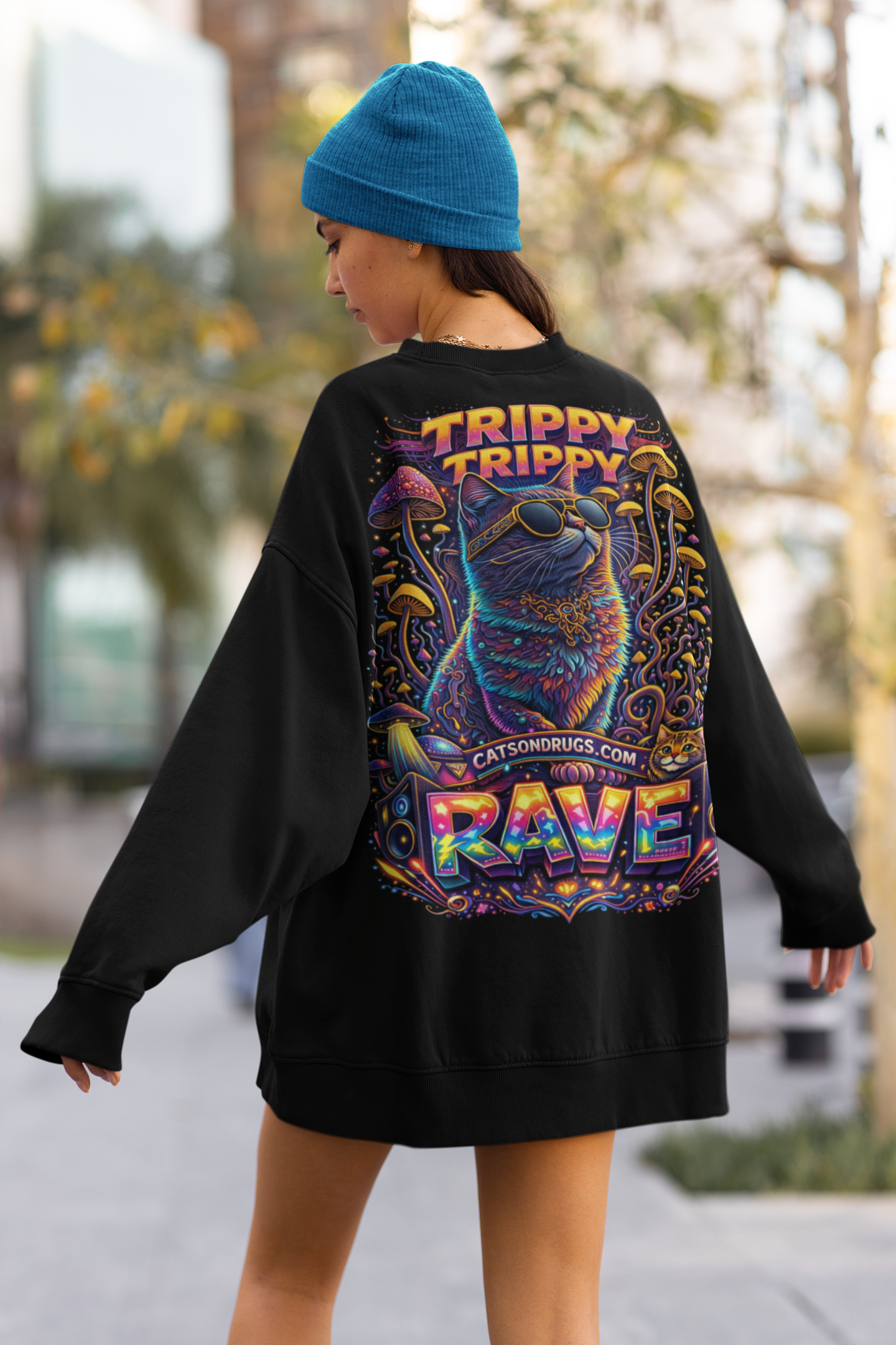 EDM Sweatshirt | Trippy Cat