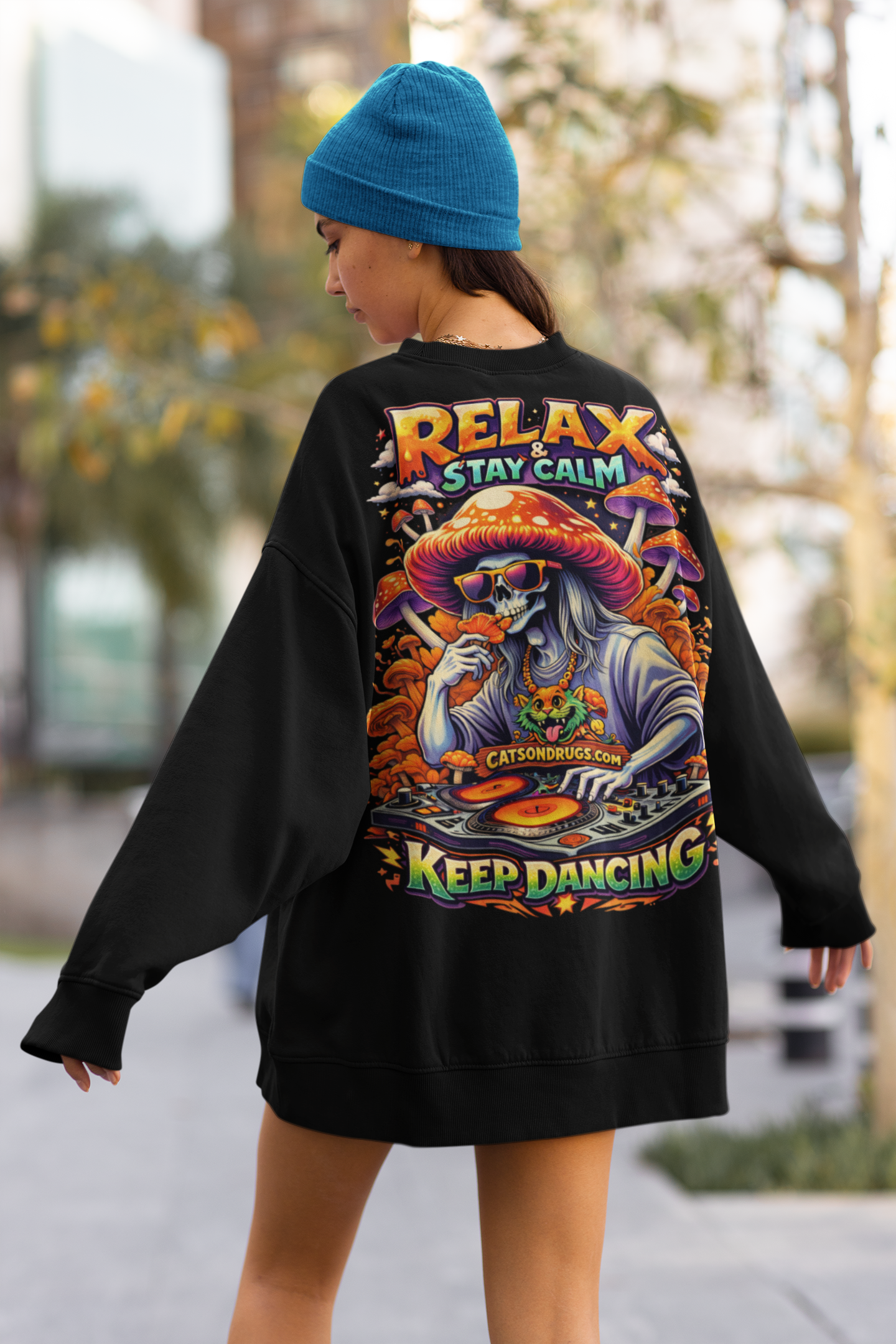  Ropa Techno | Sudadera Relax, Stay Calm & Keep Dancing