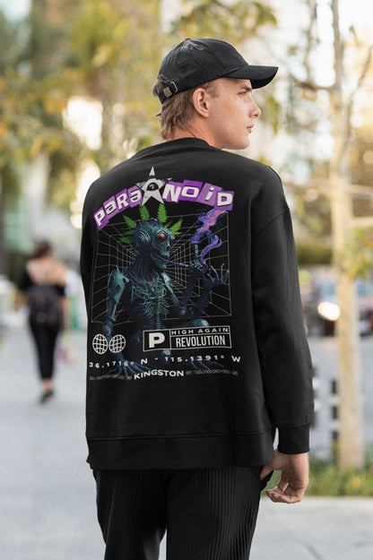 Paranoid Robot Cat | Techno Sweatshirt