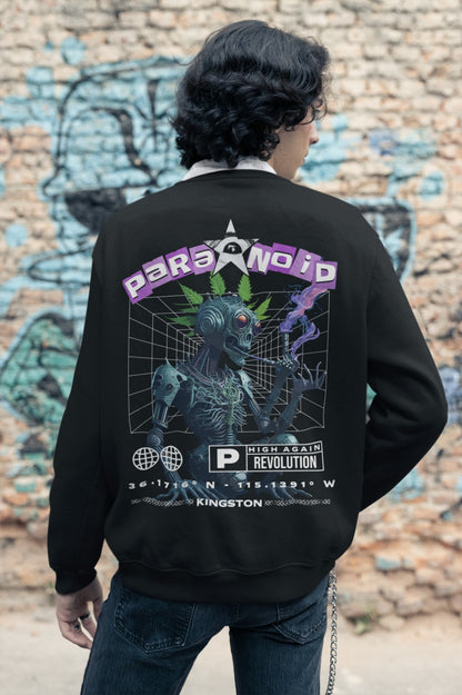 Paranoid Robot Cat | Techno Sweatshirt