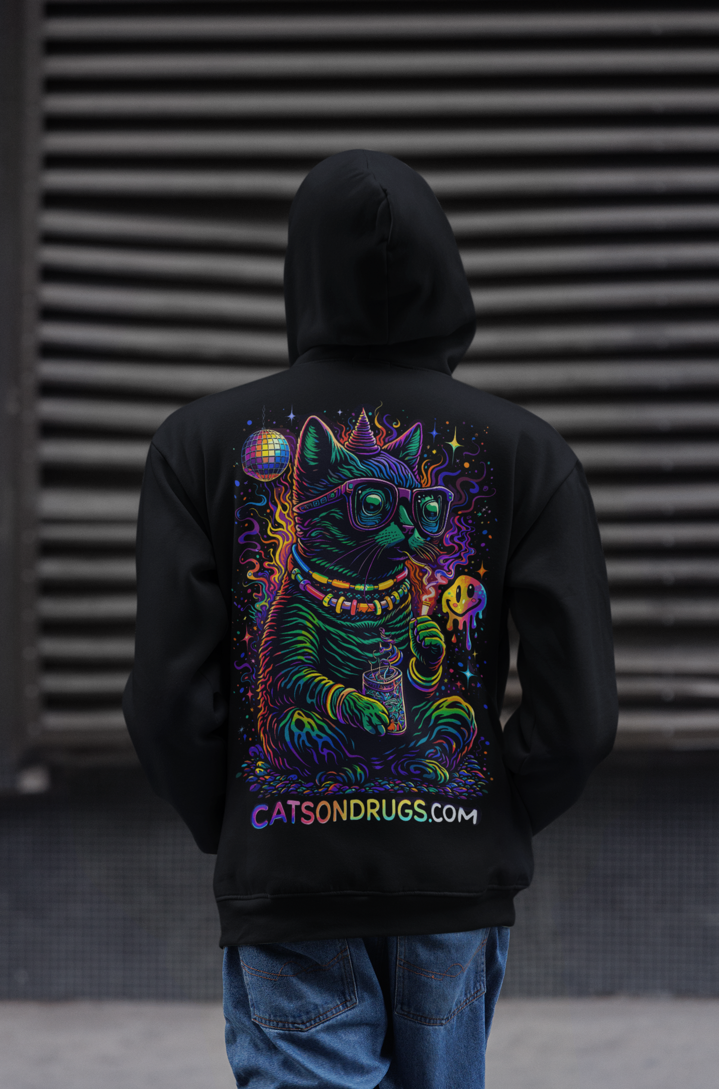 Acid Hoodie | Psychedelic Acid Cat