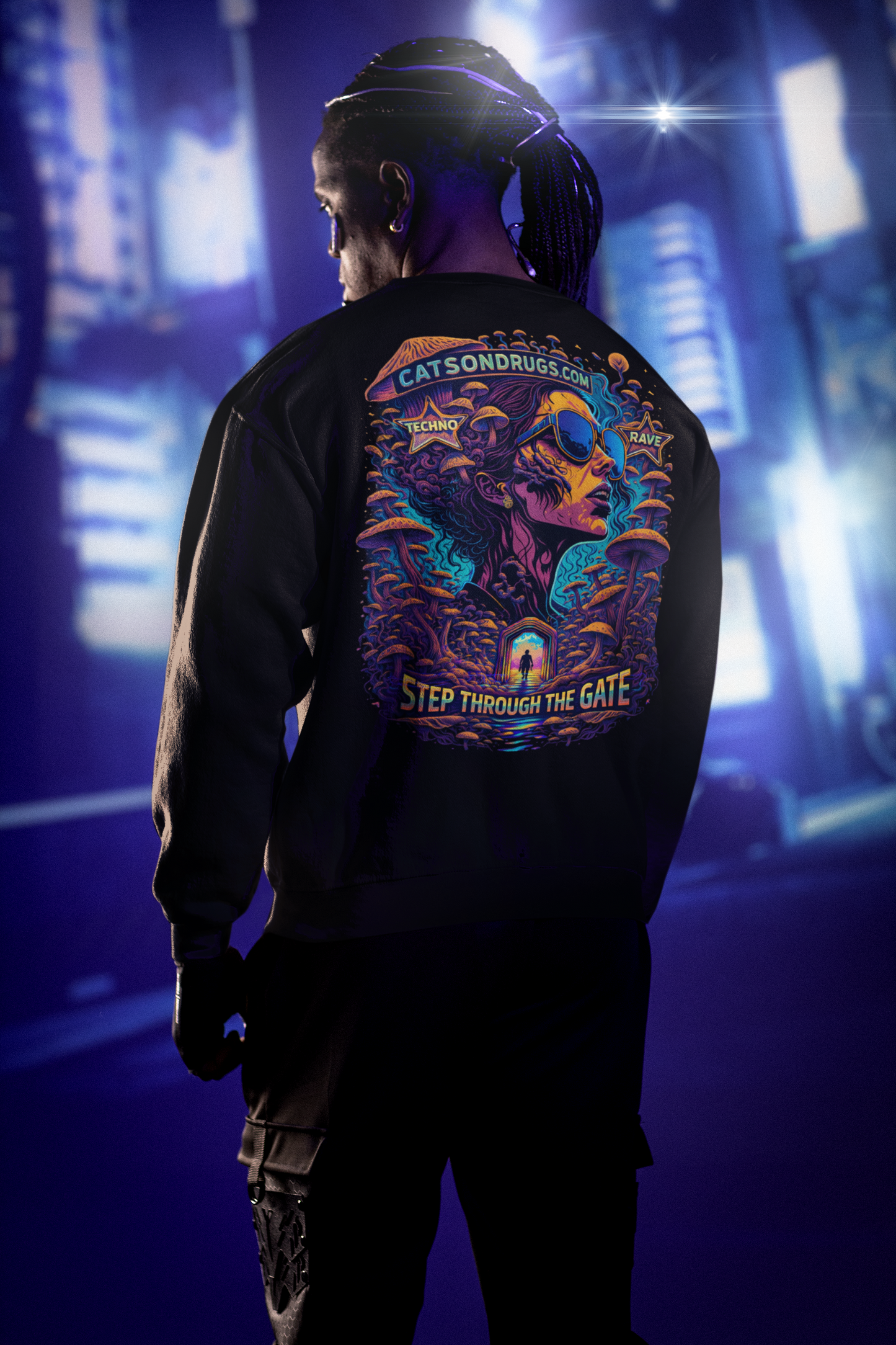 Techno Sweatshirt | Step through the Gate