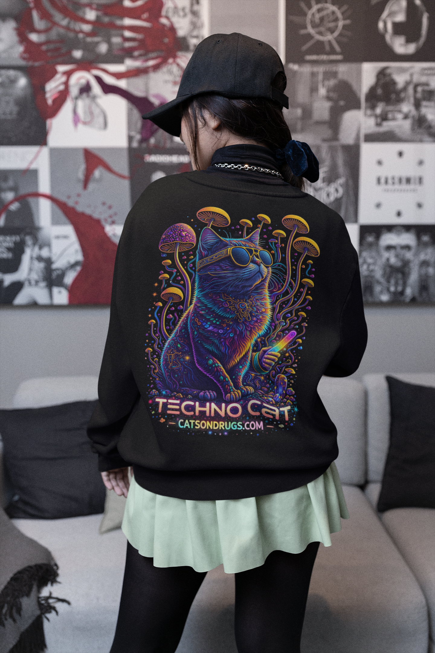 Sudadera Trance | Techno Cat