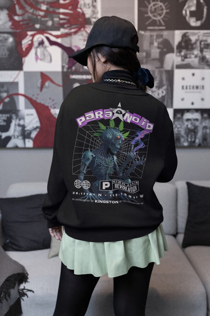Paranoid Robot Cat | Techno Sweatshirt
