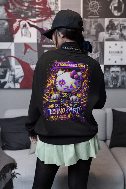 EDM Sweatshirt | DJ Techno Cat