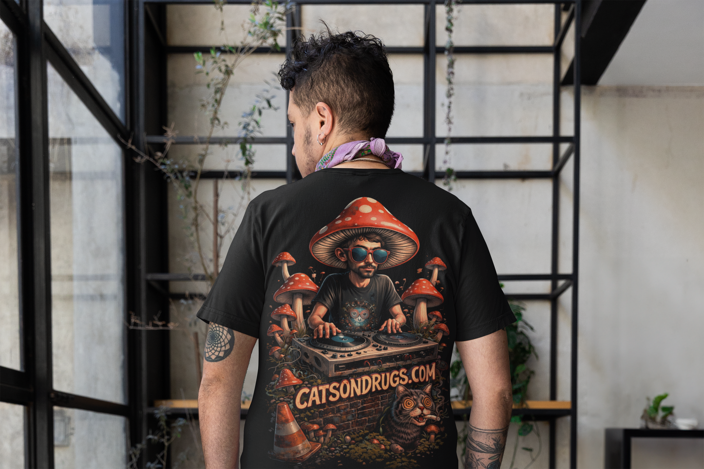 Psychedelic T-Shirt | Mushroom DJ
