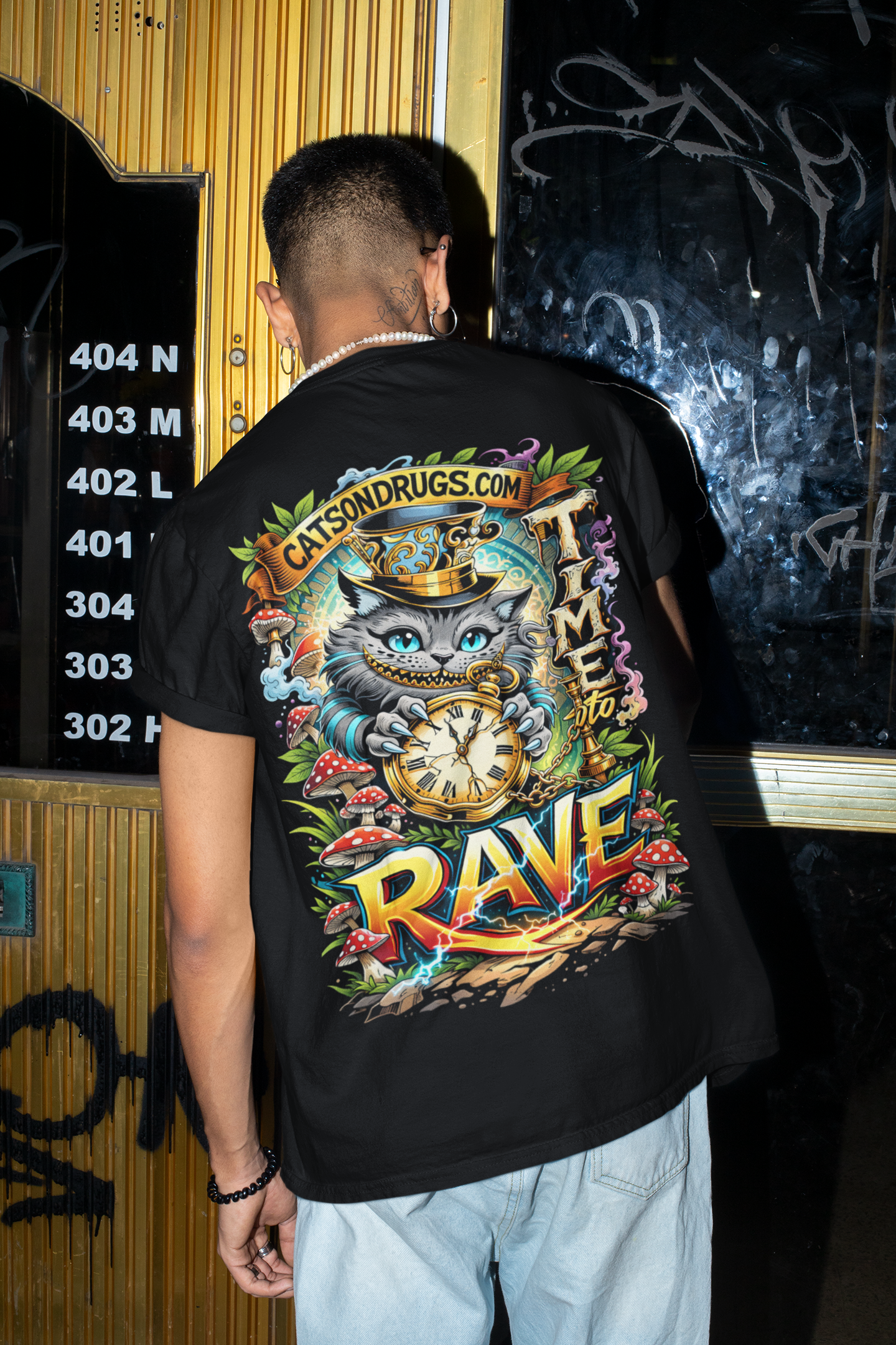 EDM T-Shirt | Time to Rave Cat