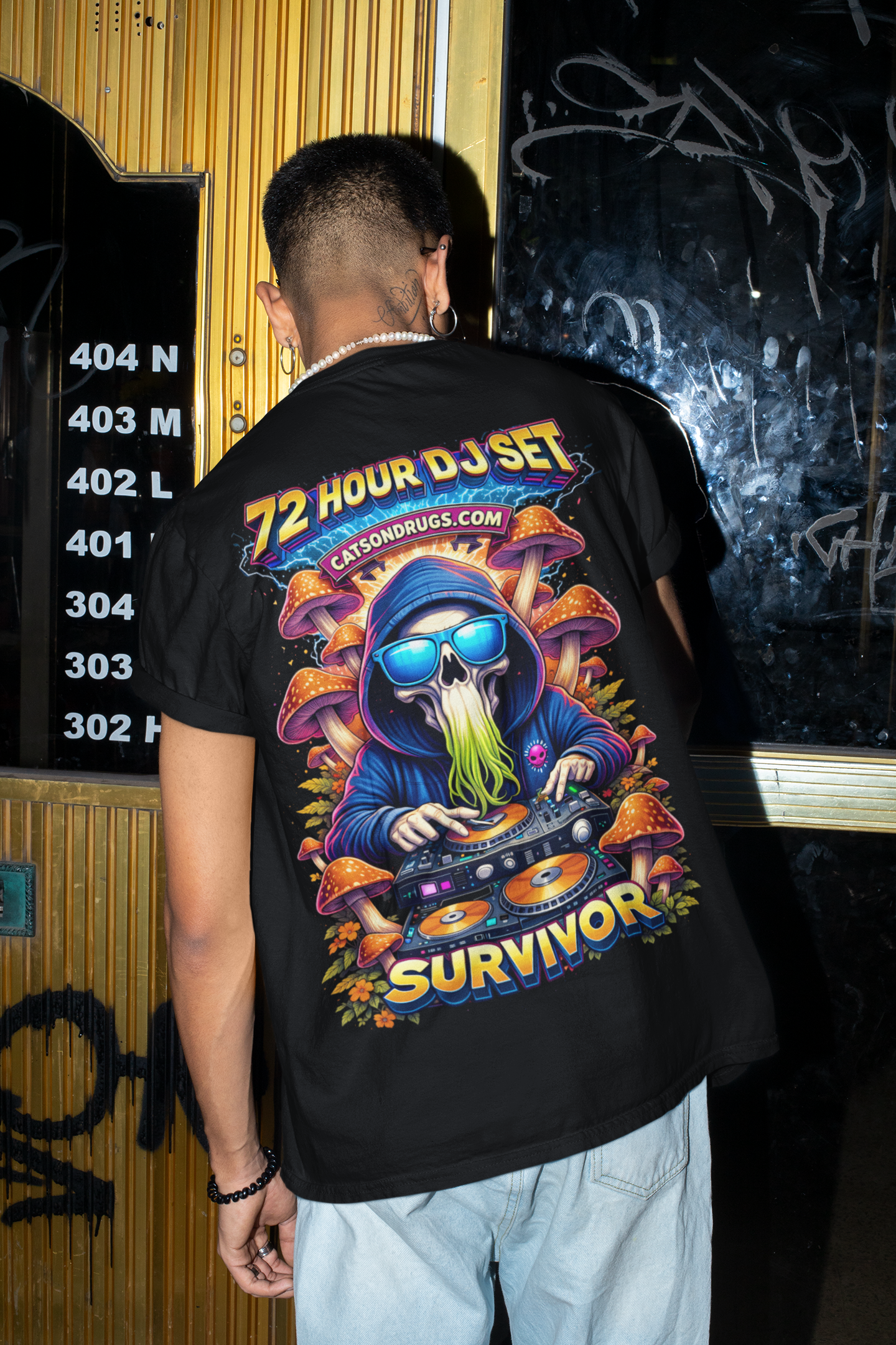 Techno T-Shirt | Psychedelic DJ Ghost