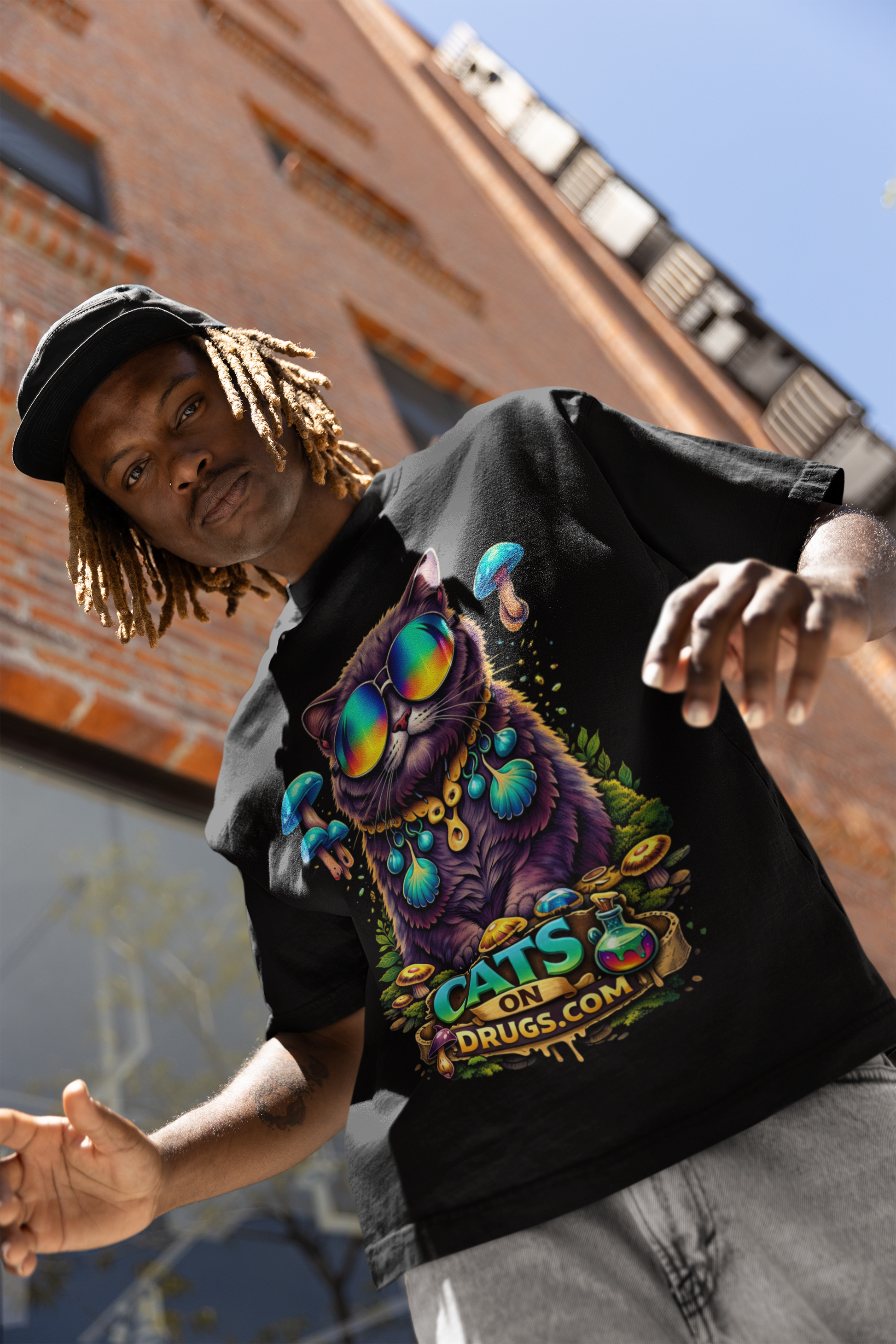 camiseta gato gracioso