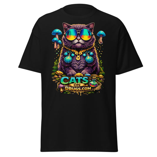 camiseta gato psicodelico