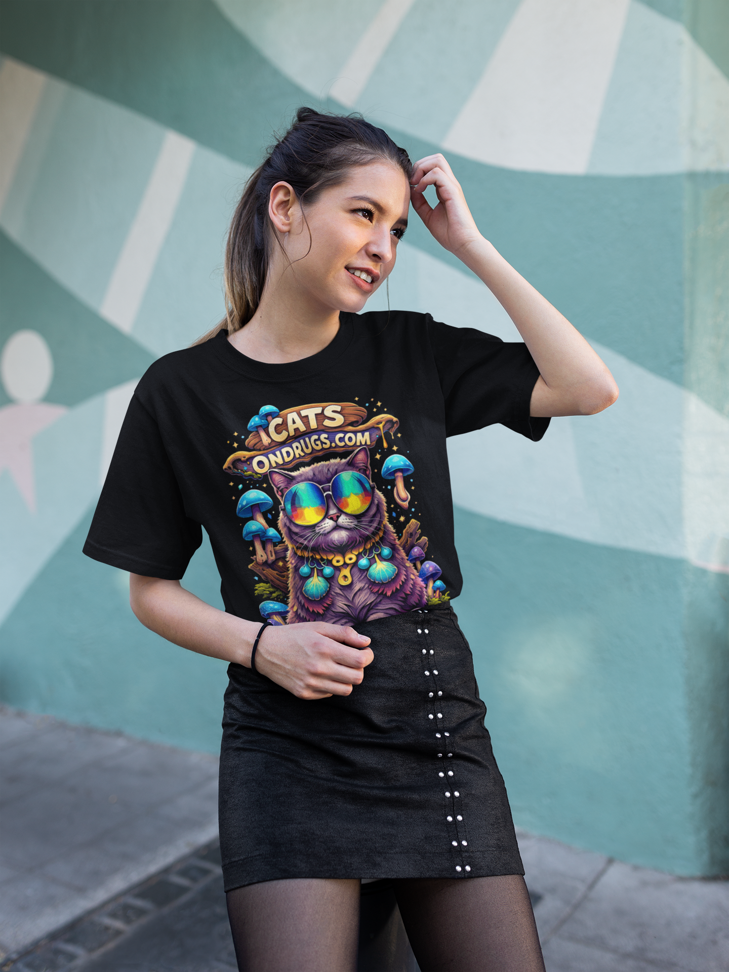 cat t-shirt girl