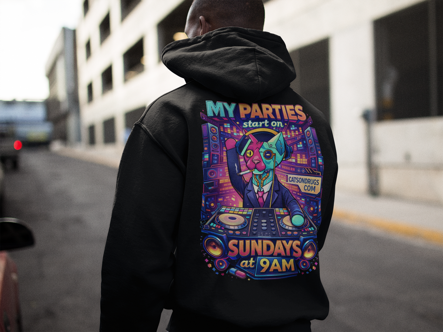 cyber techno hoodie