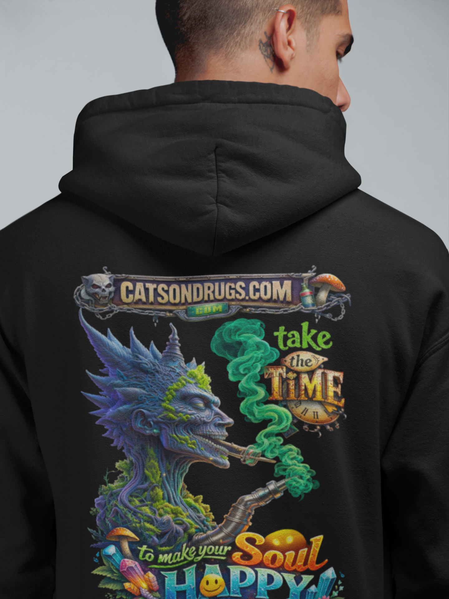 dark techno hoodie