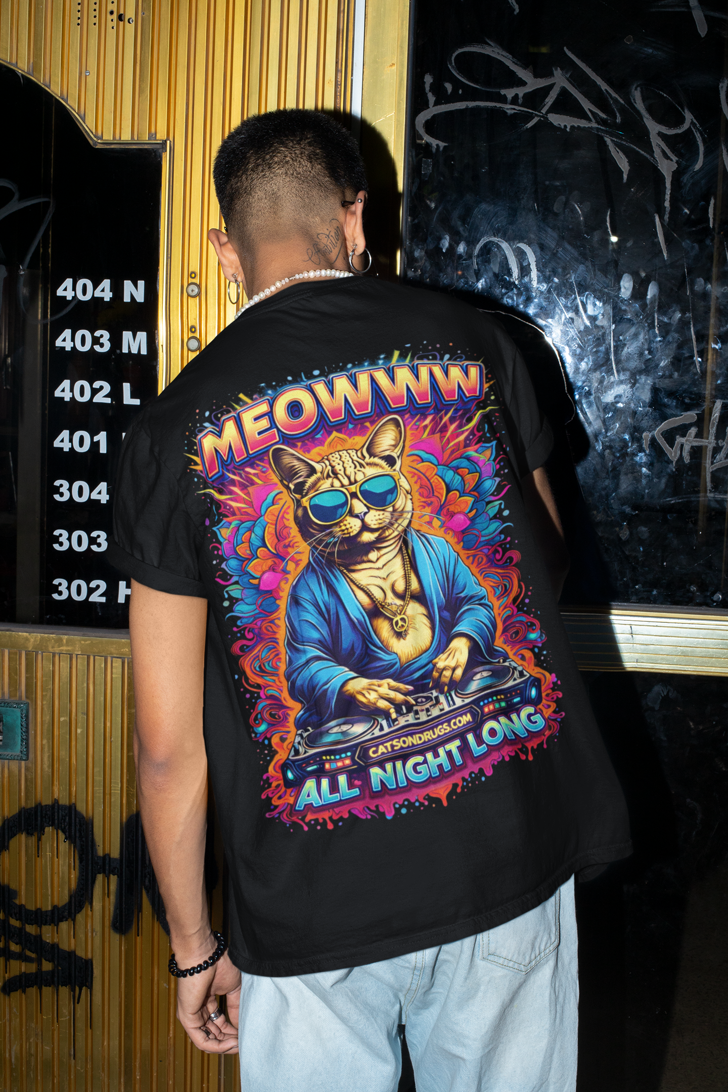 funny psychedelic graphic tee