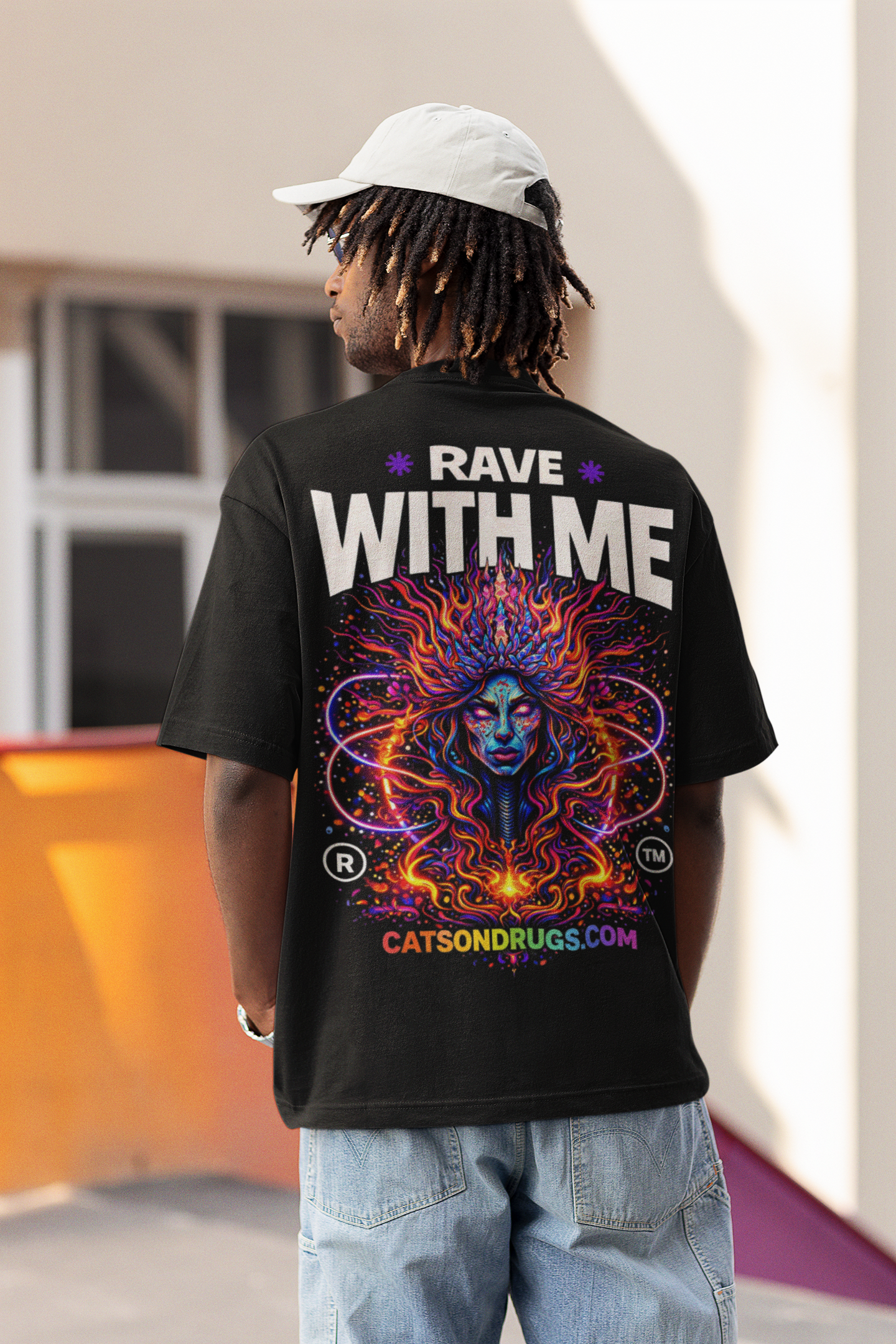 hard techno rave tee