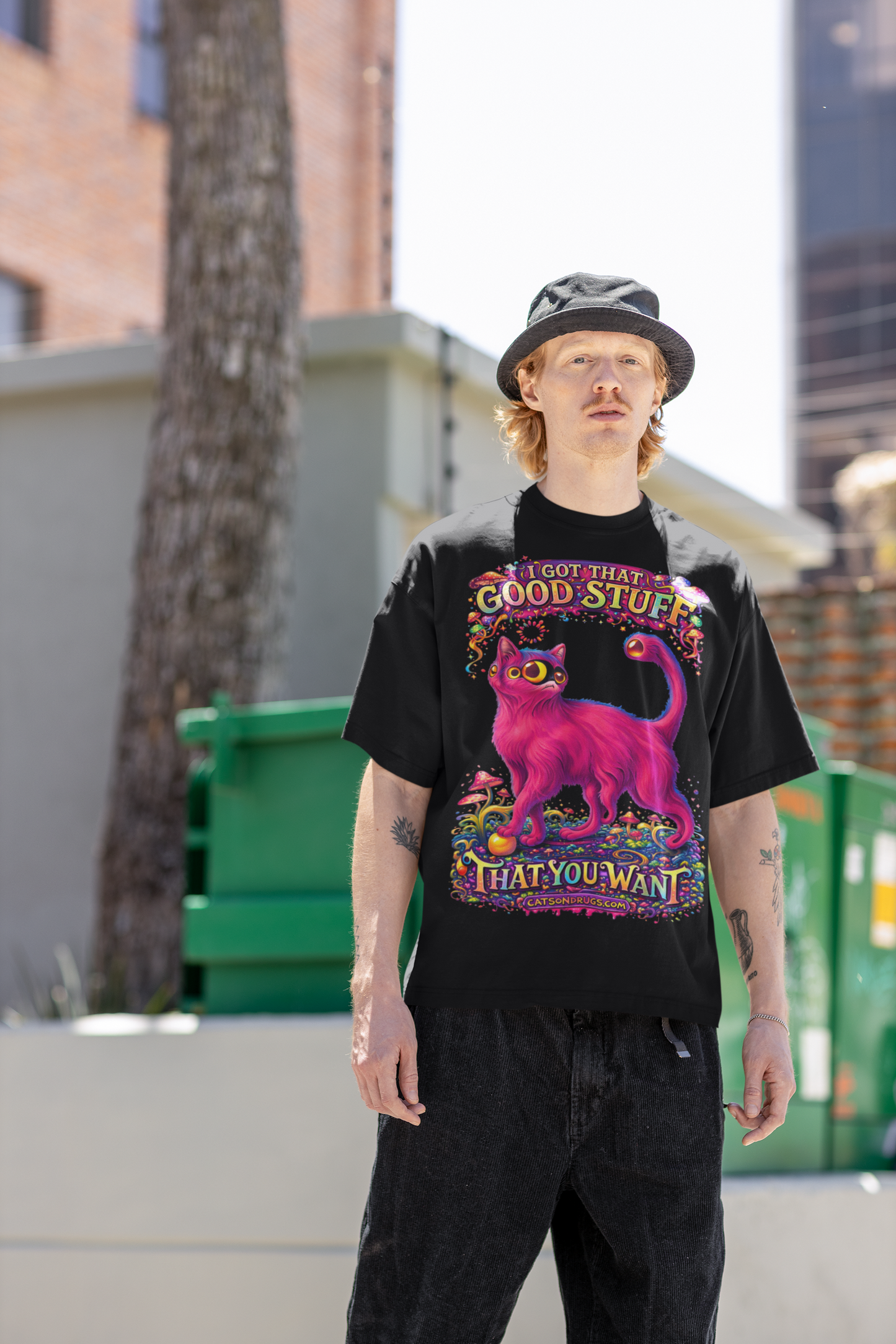 Psychedelic T-Shirt | Good Stuff Cat | Ecstasy Edition