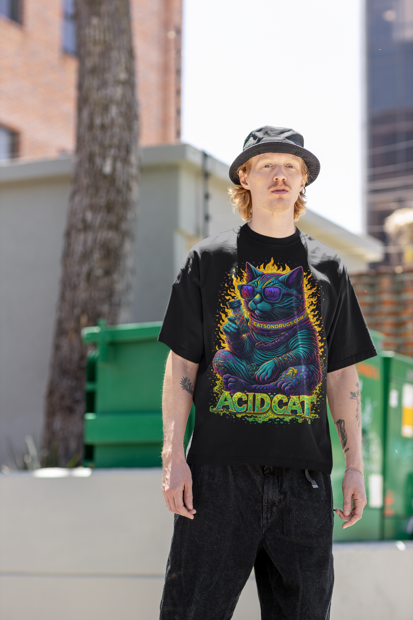 Acid Cat | Rave T-Shirt | Ecstasy Edition