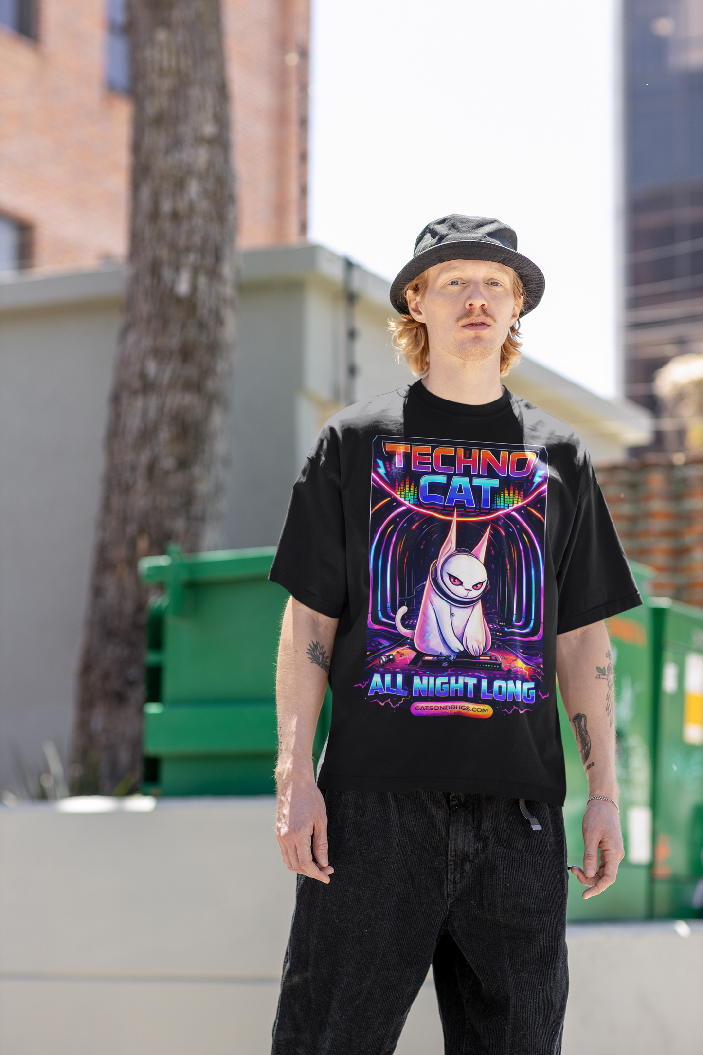 Techno T-Shirt | Techno Cat | Ecstasy Edition